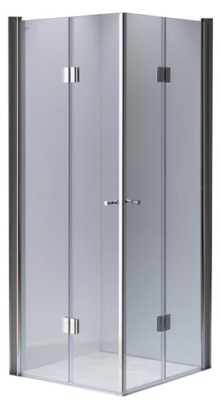 BPS-koupelny Štvorcový sprchový kút KZ1290C 100x100 chróm/transparent + vanička ST06A BL čierna