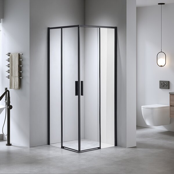 BPS-koupelny Štvorcový sprchový kút NOVA BL 80x80 chróm/transparent - bez vaničky