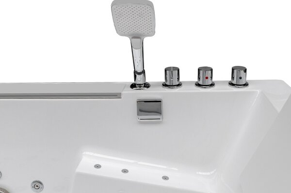 BPS-koupelny Hydromasážna vaňa KARI 942 WH 180x120 Biela s ohrevom vody