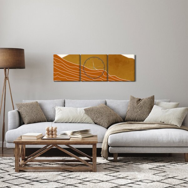 Obraz - Spacefrog design hory N⁰1 (s hodinami) (90x30 cm)