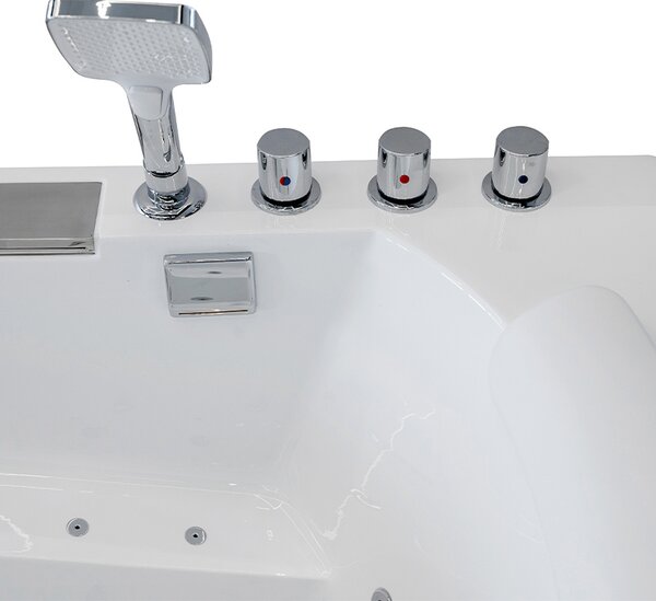 BPS-koupelny Hydromasážna vaňa MARBE 941 180x90 BIELA s ohrevom vody