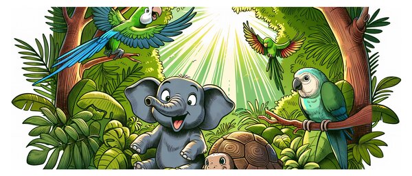 Obraz - Veselé zvieratká (120x50 cm)
