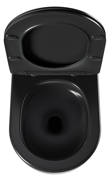 BPS-koupelny Závesná WC misa so SoftClose sedadlom NERO MTB 03, čierna matná