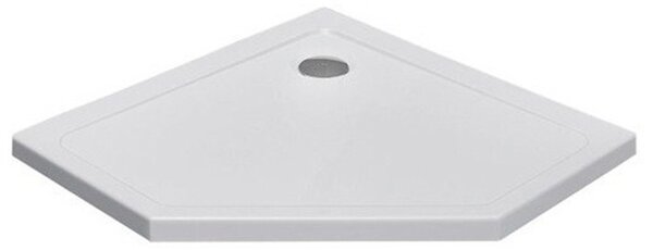 BPS-koupelny Päťuholníkový sprchový kút KZ4026A BL 80x80 čierna/transparent + vanička ST07A WH biela
