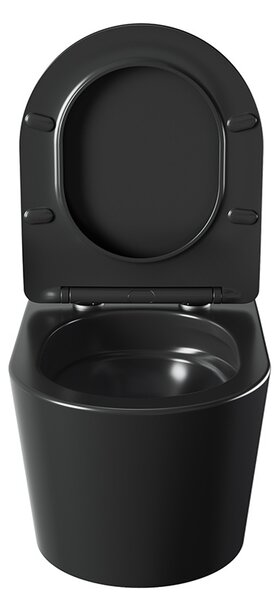 BPS-koupelny Závesná WC misa so SoftClose sedadlom ELITE MTB 03, čierna matná
