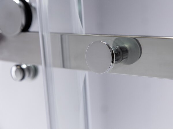 BPS-koupelny Posuvné sprchové dvere SH03B 100 chróm/transparent pre inštaláciu do niky + vanička SXL03C 100x80 biela