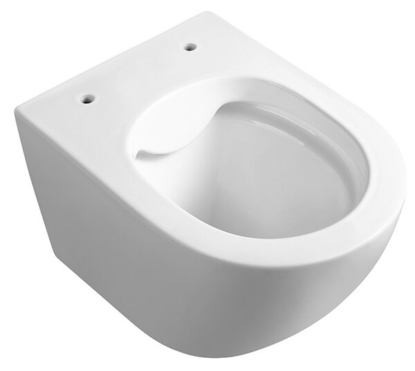 BPS-koupelny Závesná WC misa so SoftClose sedadlom MIZU WH RIM 02, biela