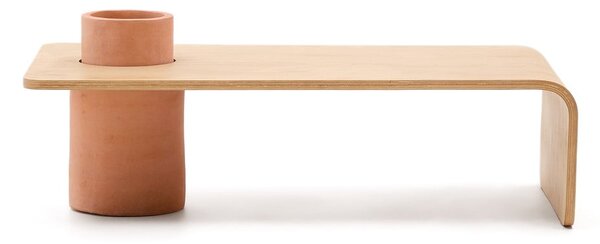 Okrúhly konferenčný stolík v dekore duba v prírodnej farbe 60x110 cm Olaria – Kave Home