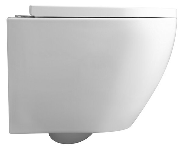 BPS-koupelny Závesná WC misa so SoftClose sedadlom MIZU WH RIM 02, biela