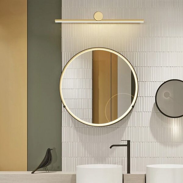 Toolight Toolight, LED nástenné svietidlo 40cm 6W 4000K APP1344-W, zlatá lesklá, OSW-02434