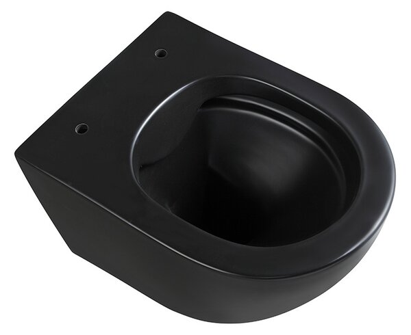 BPS-koupelny Závesná WC misa so SoftClose sedadlom MIZU MTB RIM 01, čierna matná