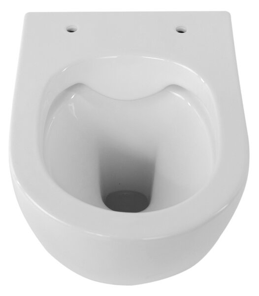 BPS-koupelny Závesná WC misa so SoftClose sedadlom MIZU WH RIM 02, biela