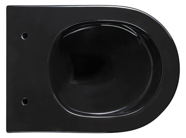 BPS-koupelny Závesná WC misa so SoftClose sedadlom MIZU BL RIM 02, čierna