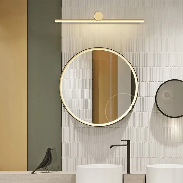 Toolight Toolight, LED nástenné svietidlo 80cm 13W 4000K APP1346-W, zlatá lesklá, OSW-02436