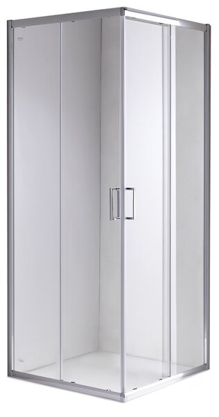 BPS-koupelny Štvorcový sprchový kút KZ93D 70x70 chróm/transparent + vanička ST02C WH biela