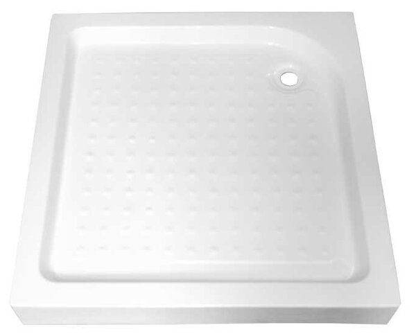 BPS-koupelny Štvorcový sprchový kút KZ93B 90x90 chróm/transparent + vanička SXL02B WH biela