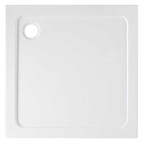 BPS-koupelny Štvorcový sprchový kút KZ93D 70x70 chróm/transparent + vanička ST02C WH biela