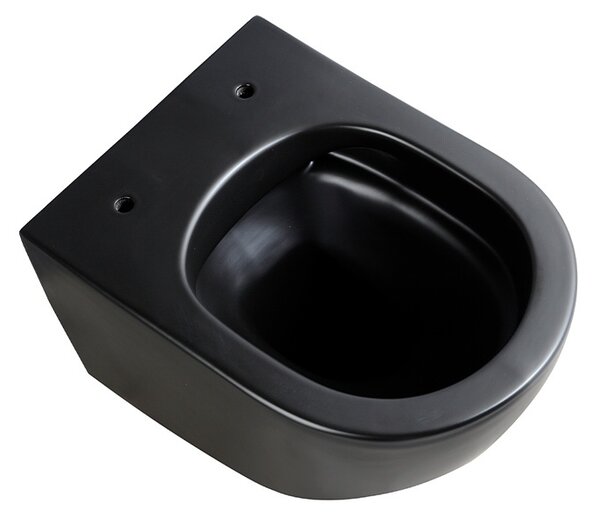 BPS-koupelny Závesná WC misa so SoftClose sedadlom PEAK MTB RIM 02, čierna mat
