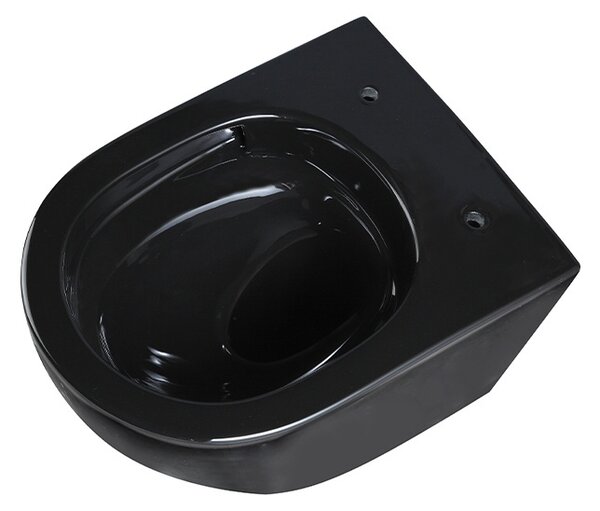 BPS-koupelny Závesná WC misa so SoftClose sedadlom FLOW BL TR 03, čierna