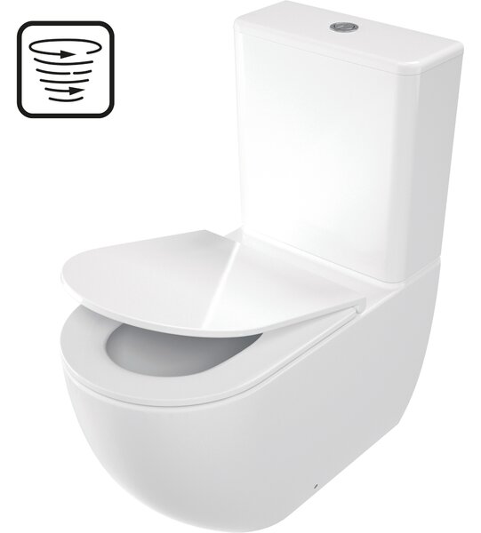 Deante WC kombi bez okraja Jasmin so zadným odpadom a WC sedadlom SoftClose - CDJD6RRS