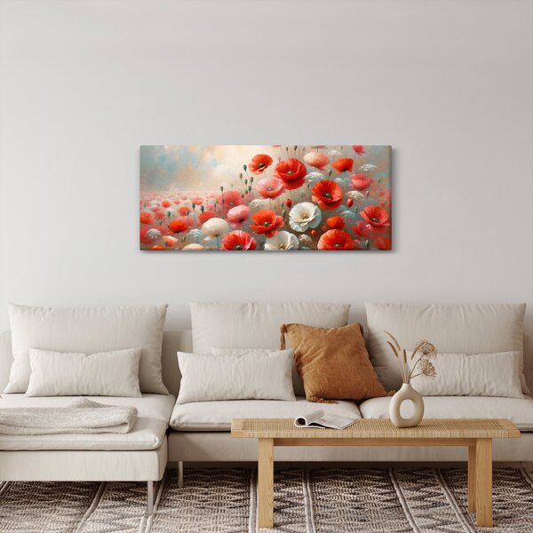 Obraz - Maľba vlčích makov (120x50 cm)