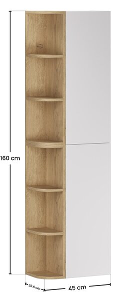 Comad Set kúpeľňového nábytku Aster White 30 biela mat polica 15 cm