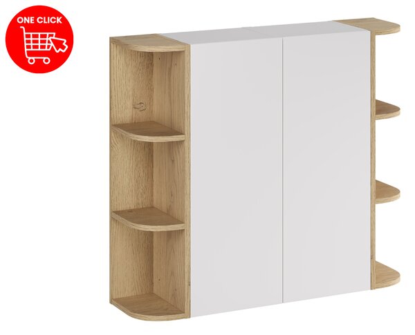 Comad Set kúpeľňového nábytku Aster White 30 biela mat polica 15 cm