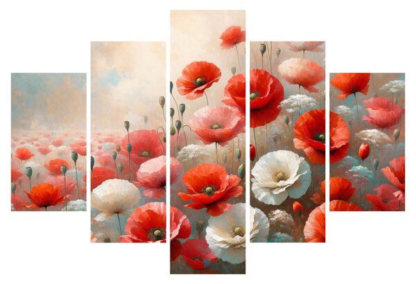 Obraz - Maľba vlčích makov (150x105 cm)