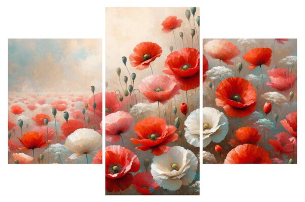 Obraz - Maľba vlčích makov (90x60 cm)