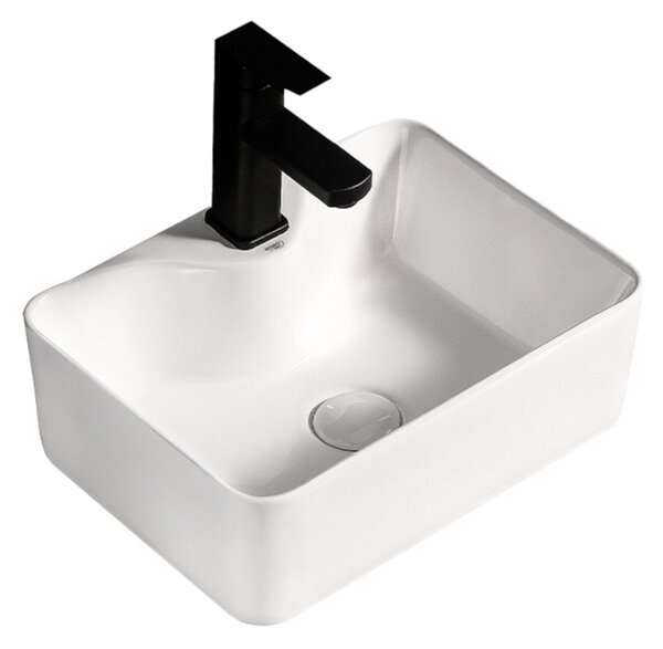 BPS-koupelny Keramické umývadlo na dosku ELISE WH 410 41x31 cm, biele