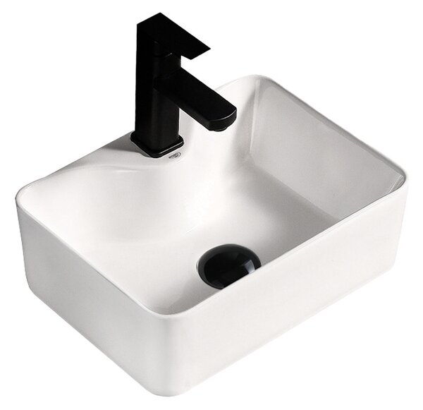 BPS-koupelny Keramické umývadlo na dosku ELISE WH 410 41x31 cm, biele