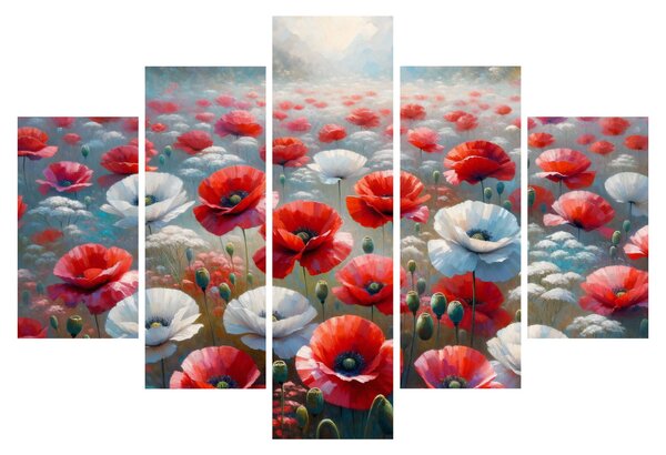 Obraz - Pole vlčích makov (150x105 cm)
