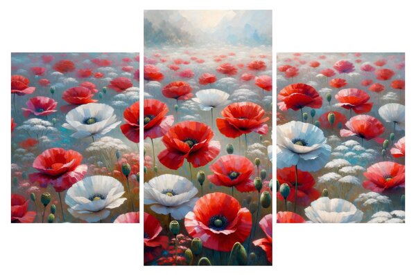 Obraz - Pole vlčích makov (90x60 cm)
