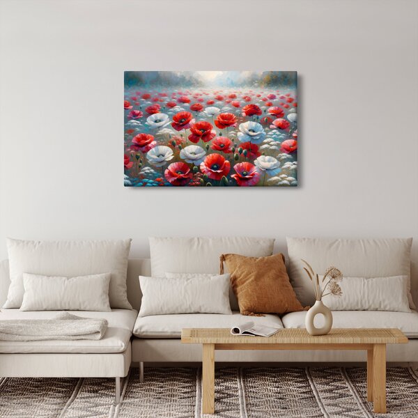Obraz - Pole vlčích makov (90x60 cm)
