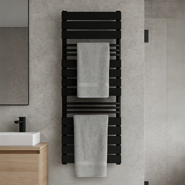 BPS-koupelny Kúpeľňový radiátor FUEGO BL 50x128 cm, čierny