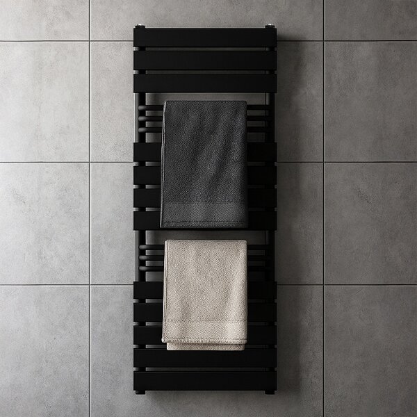 BPS-koupelny Kúpeľňový radiátor FUEGO BL 50x128 cm, čierny