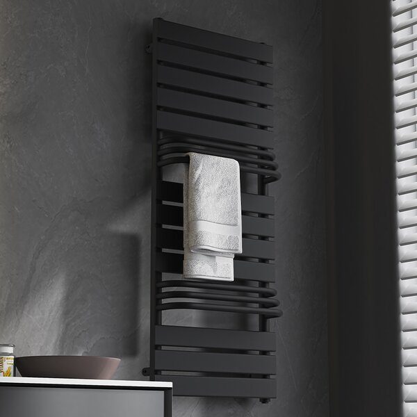BPS-koupelny Kúpeľňový radiátor FUEGO BL 50x128 cm, čierny