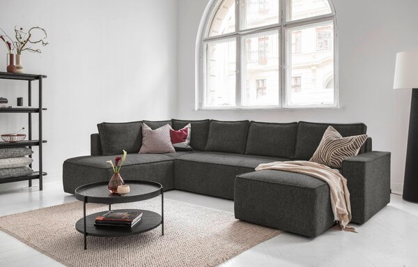SEDACIA SÚPRAVA, textil, tmavosivá MID.YOU - Sedačky, Online Only