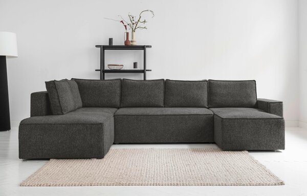 SEDACIA SÚPRAVA, textil, tmavosivá MID.YOU - Sedačky, Online Only