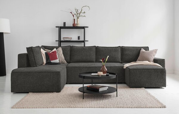 SEDACIA SÚPRAVA, textil, tmavosivá MID.YOU - Sedačky, Online Only