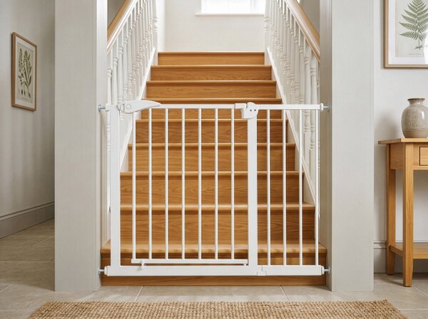 Bezpečnostná zábrana na schody NILA biela 75-113 cm