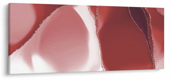 Obraz - Červená abstraktná kvetina N⁰3 (120x50 cm)