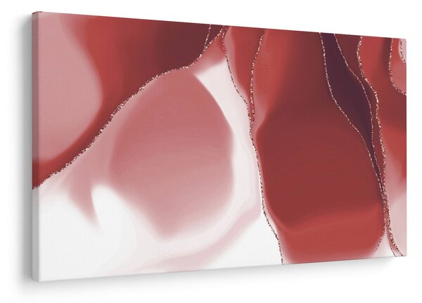 Obraz - Červená abstraktná kvetina N⁰3 (90x60 cm)