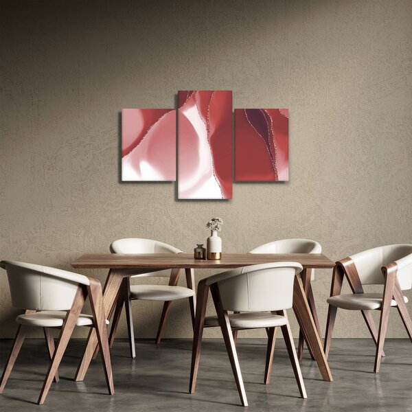 Obraz - Červená abstraktná kvetina N⁰3 (90x60 cm)