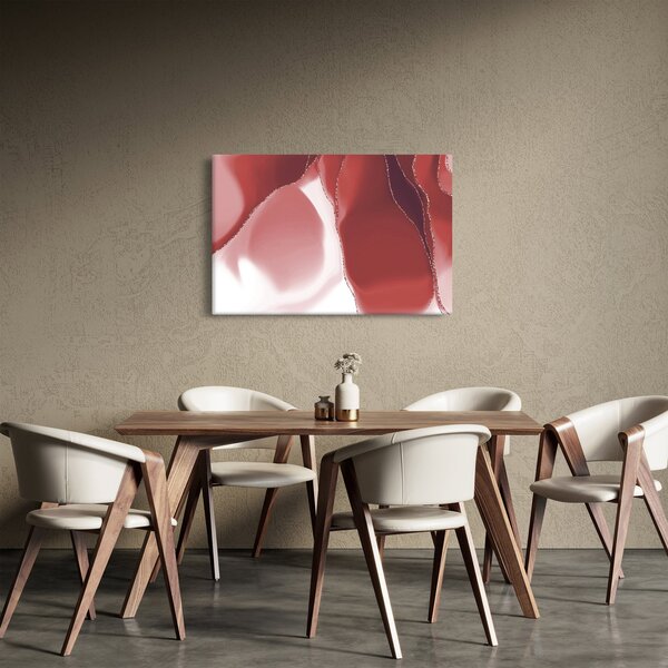 Obraz - Červená abstraktná kvetina N⁰3 (90x60 cm)