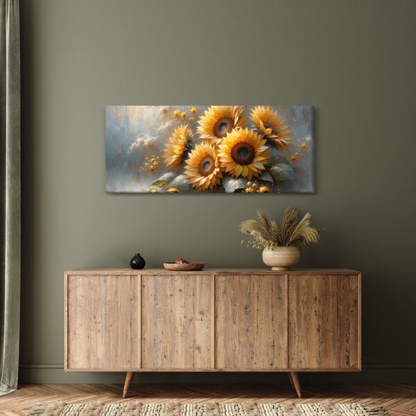 Obraz - Maľba slnečníc (120x50 cm)