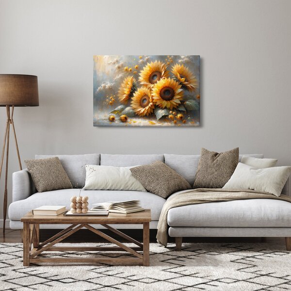 Obraz - Maľba slnečníc (90x60 cm)