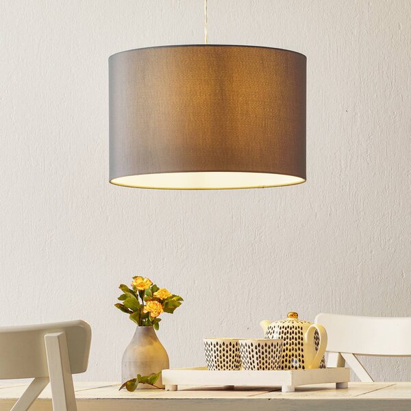 Klasicky-moderná závesná lampa Clarie, sivá
