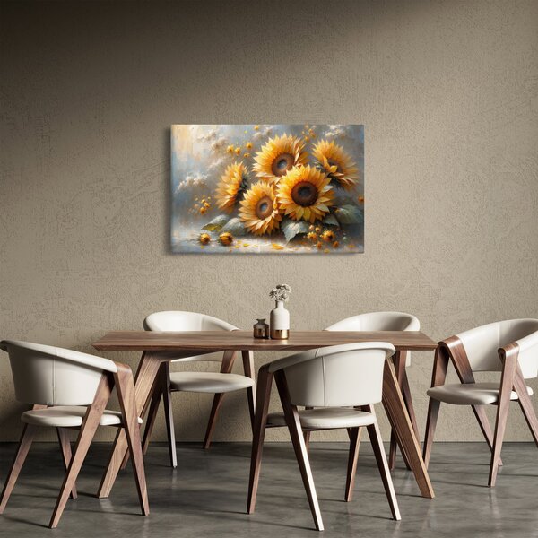Obraz - Maľba slnečníc (90x60 cm)