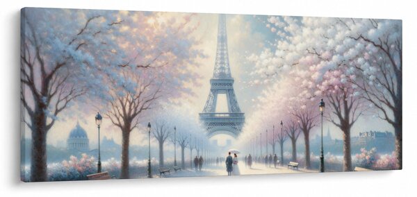 Obraz - Maľba z Paríža (120x50 cm)